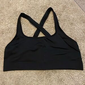 ATHLETA black ribbed sports bra